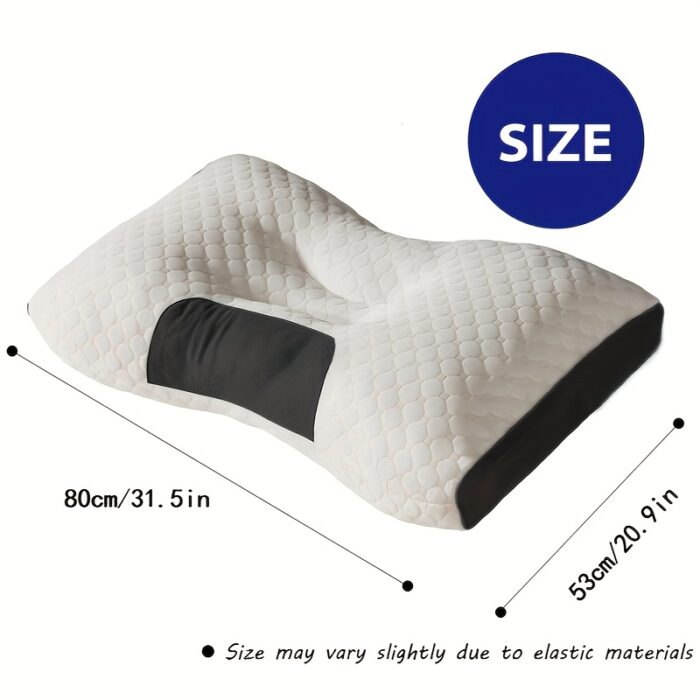 Buy 1 Get 1 Free, 2 Soft Woven Neck Massage Couple Pillows - Adjustable Ergonomic Orthotic Profile Support, High Quality Pillow Core, Detachable Pillowcase For Sleeping Comfort - 图片 14