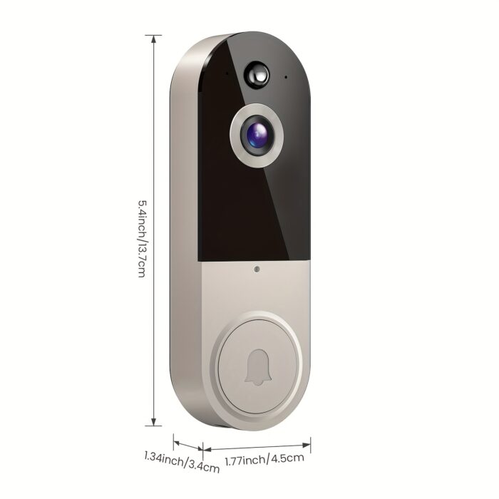 1080P HD Video Doorbell Camera with AI Human Detection, Two-Way Audio, Infrared Night Vision, Wireless Wi-Fi, Rechargeable Battery & Cloud Storage (AES-128 Encryption) for Indoor Security Monitoring, Visitor Identification, Easy Installation - 图片 10