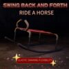 Alloy Frame Adult Toy Chair, Black Non-Electric Use, Elasticity Harness Accessory, Home Horse Style, 1pc - 图片 7
