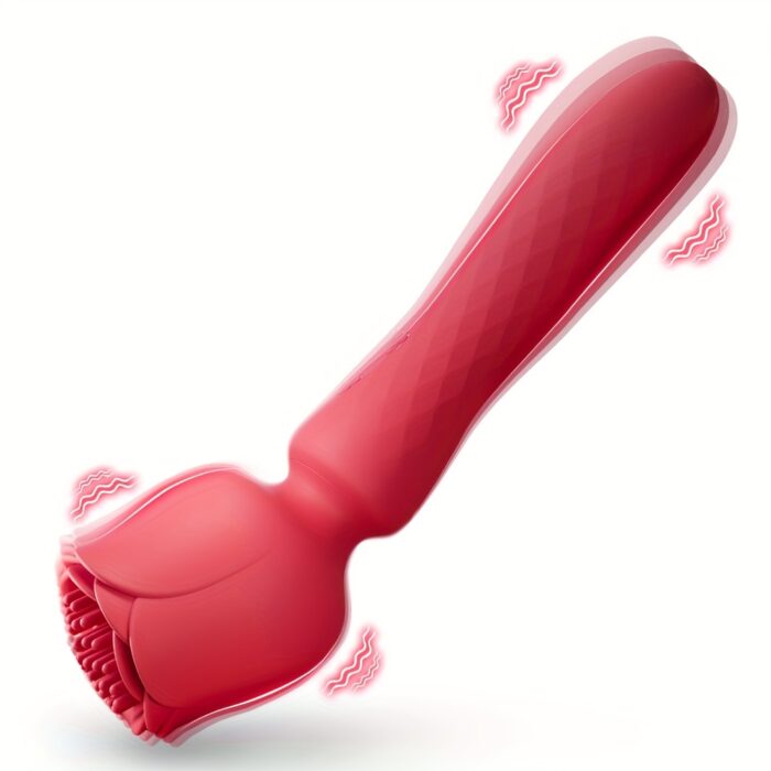 1pc Vibrator Wand Female Rose Sex Toy, Clit Stimulator Vibrators Adult Sex Toys for Clitoral Nipple G Spot Massager with 10 Vibration Modes, Magic Wand with Wrapping Vibrating Design for Women Couple Sex Games - 图片 10
