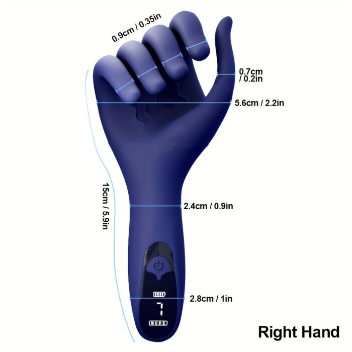 1pc Electric Male Masturbator Penis Trainer Vibrator Sex Toy, Soft Silicone Dildo Massager Sex Machine with 9 Vibration Modes, Realistic Finger Wrapping Vibrating Penis Stroker Adult Sex Toys for Men Couple - 图片 11