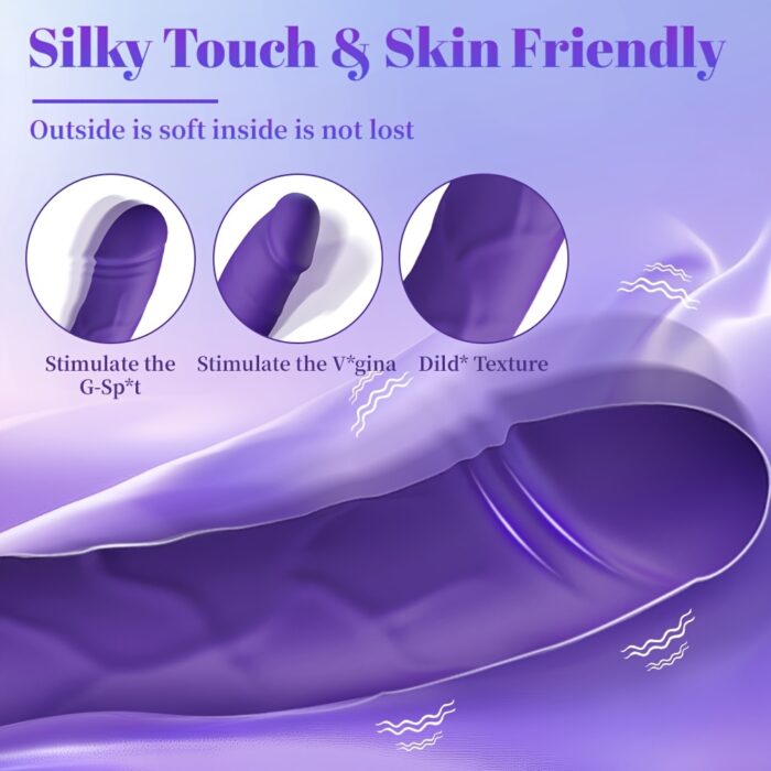 Dildo - 1pc Vibrating Strapless Strap-On Dildo Female Sex Toys, Realistic Wearable Panty Dildos Vibrator For Vagina Anal Stimulation With 10 Vibration - 图片 9