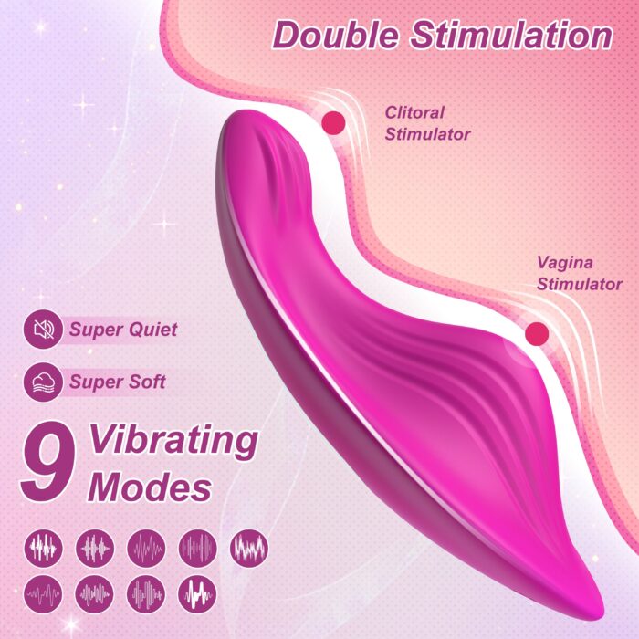 1pc Of Thong Wearable Vibrator, Female Adult Sex Toy, Butterfly Vibrator, Rose Sex Toy, Female Mini Underwear Vibrator, APP Control Stimulator, Adult Toy, With 9 Vibration Modes - 图片 9