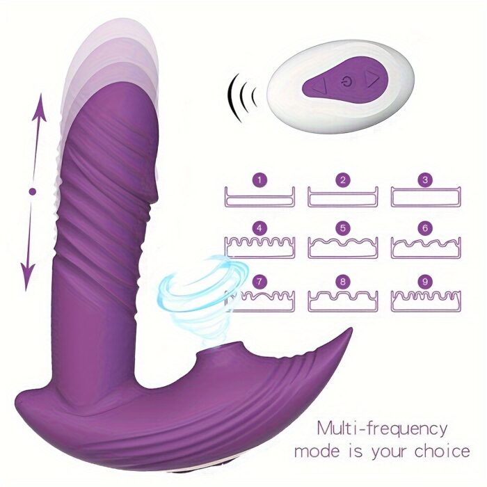 [9 Modes Sucking Vibrator] 9 Vibrating Sucker 9 Thrusting Dildo Modes Clitoral G Spot Vibrators - Sucking Stimulation Vibrator for Women - Adult Sex Toy for Woman Female Couples - 图片 9