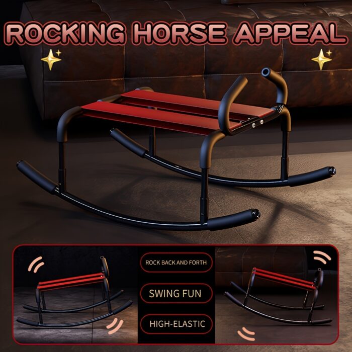 Alloy Frame Adult Toy Chair, Black Non-Electric Use, Elasticity Harness Accessory, Home Horse Style, 1pc - 图片 6