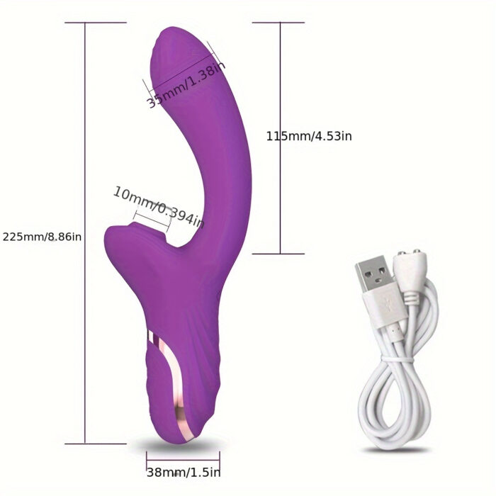 Rabbit Sucking Vibrator for Clitoral G Spot Stimulation, Adult Sex Toys for Women Couple, Vibrating Finger Massager with 10 Suction and 10 Vibration Modes - 图片 10