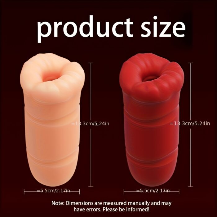1pc Male Vibrating Oral Masturbation Cup, 10 Frequencies with Tongue Licking Mouth and Tight Soft Vagina, Strong Clamping Suction, 5D Vagina and Deep Throat Love, Lipstick Mouth Fun, Male Toys, Penis Trainer Exerciser, Airplane Cup - 图片 8