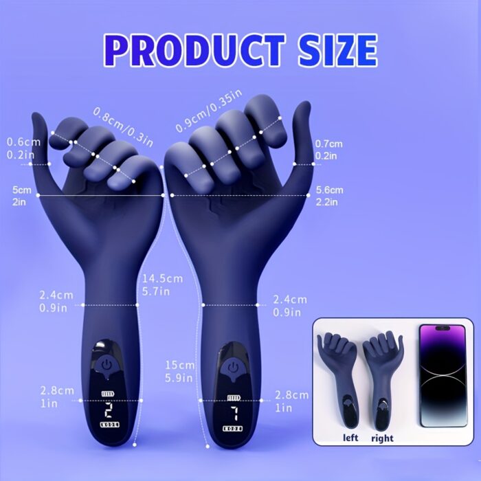 1pc Electric Male Masturbator Penis Trainer Vibrator Sex Toy, Soft Silicone Dildo Massager Sex Machine with 9 Vibration Modes, Realistic Finger Wrapping Vibrating Penis Stroker Adult Sex Toys for Men Couple - 图片 10