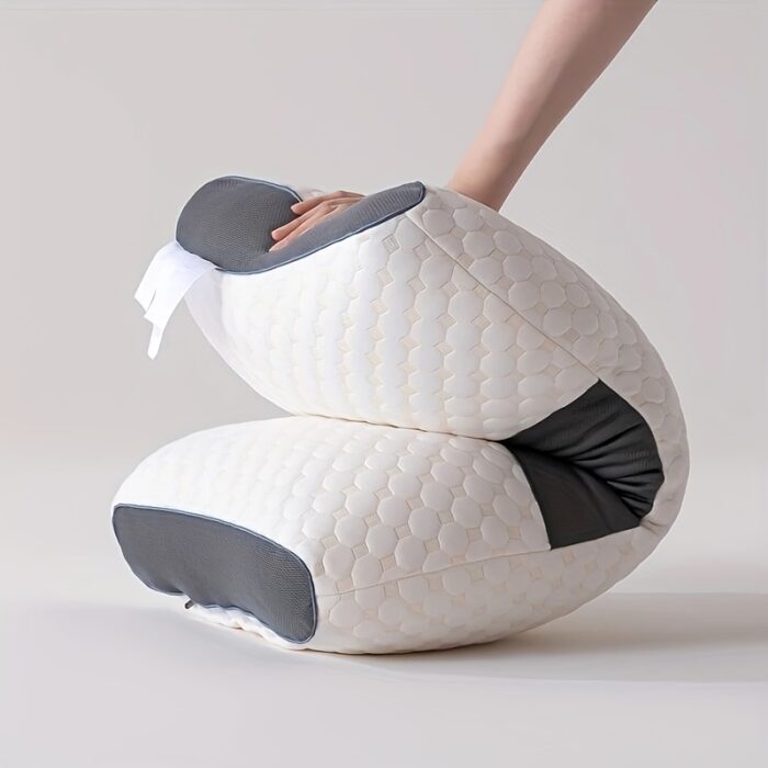 Buy 1 Get 1 Free, 2 Soft Woven Neck Massage Couple Pillows - Adjustable Ergonomic Orthotic Profile Support, High Quality Pillow Core, Detachable Pillowcase For Sleeping Comfort - 图片 12