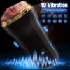 Simulation Electric Plane Cup, Crotch Self-Therapy, TPE Material Cannon Pocket Cat, Soft and Comfortable Material, with 3D Realistic Textured Vaginal Toy, Male Adult Self-Therapy Electric Toy - 图片 5