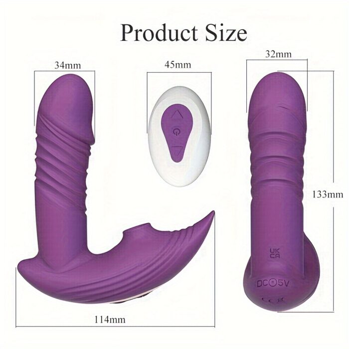 [9 Modes Sucking Vibrator] 9 Vibrating Sucker 9 Thrusting Dildo Modes Clitoral G Spot Vibrators - Sucking Stimulation Vibrator for Women - Adult Sex Toy for Woman Female Couples - 图片 8