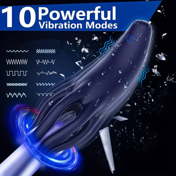 1pc Male Masturbator anatomy Exerciser - USB Rechargeable, 10-Speed Vibrating Glans Massager for Endurance & Pleasure,, Latex-Free Adult Sex Toy - 图片 6