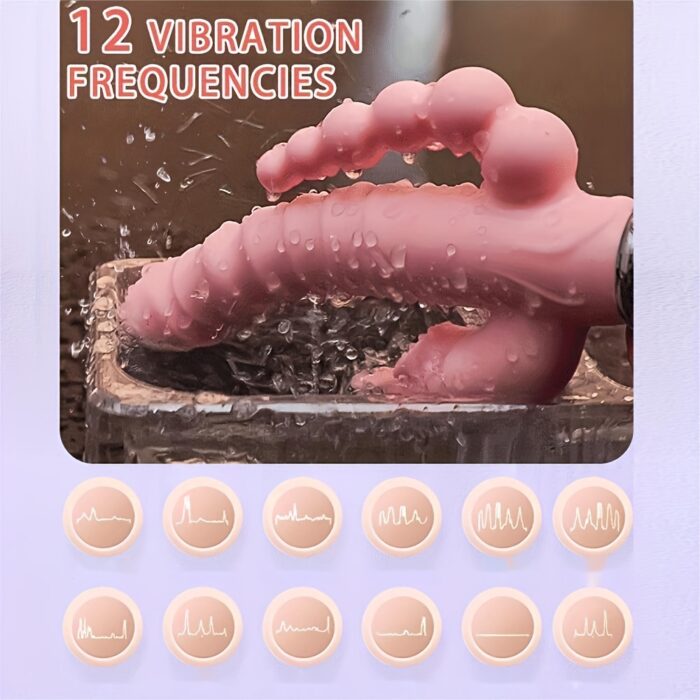 1pc Vibrating Stick Massager 3in 1 G-spot vibrator with 12 different vibration modes, adult toy simulating penis sex toys suitable for female couples - 图片 6