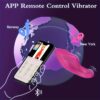 1pc Thong Wearable Vibrator Female Adult Sex Toy Butterfly Vibrator Rose Sex Toy Female Mini Panty Vibrator APP Control Stimulator Adult Toy with 9 Vibration Modes - Image 5