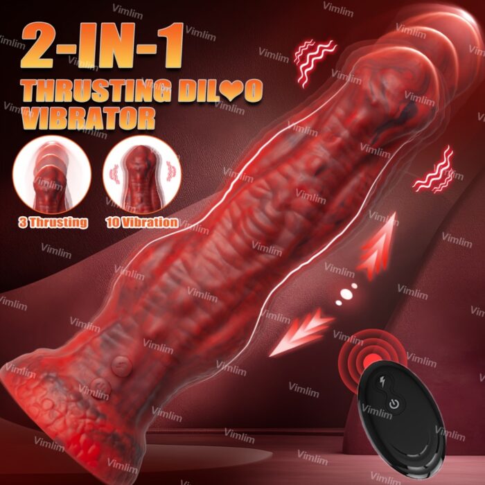 Dildo - Remote Control 8.86 Inch Big Monster Dildos Female Sex Toys, Realistic Thrusting Dildo Vibrator With 3 Thrusting & 10 Vibration Mode, Liquid Silicone G Spot Vibrator Adult Sex Toys With Suction Cup For Women - 图片 7