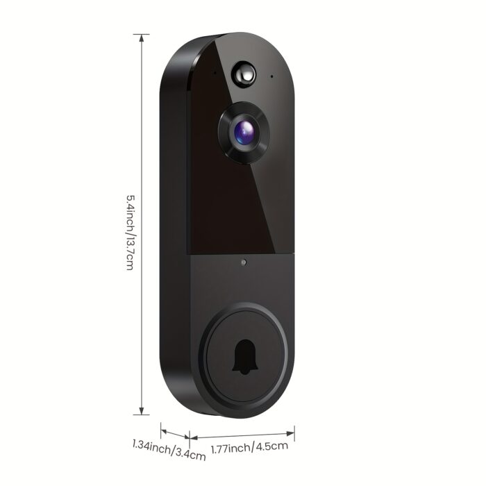 1080P HD Video Doorbell Camera with AI Human Detection, Two-Way Audio, Infrared Night Vision, Wireless Wi-Fi, Rechargeable Battery & Cloud Storage (AES-128 Encryption) for Indoor Security Monitoring, Visitor Identification, Easy Installation - 图片 7