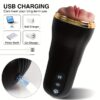 Simulation Electric Plane Cup, Crotch Self-Therapy, TPE Material Cannon Pocket Cat, Soft and Comfortable Material, with 3D Realistic Textured Vaginal Toy, Male Adult Self-Therapy Electric Toy - 图片 4