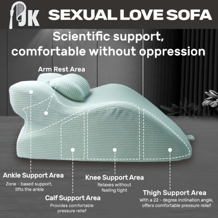 Sex Love Sofa, Sex Ramp Pillow | The Stealth Pleasure Wedge - Ergonomic Memory Foam For Deeper Intimacy & 75% Less Fatigue |Multi-Position Support | Hidden Toy Storage & Anti-Slip Fabric | Luxury Backrest | Available In 3 Colors - 图片 8
