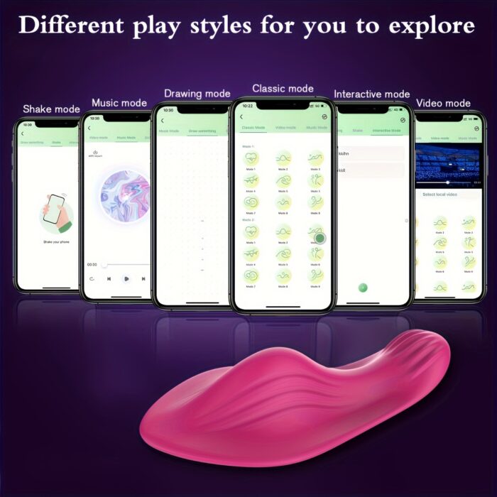 1pc Thong Wearable Vibrator Female Adult Sex Toy Butterfly Vibrator Rose Sex Toy Female Mini Panty Vibrator APP Control Stimulator Adult Toy with 9 Vibration Modes - 图片 4
