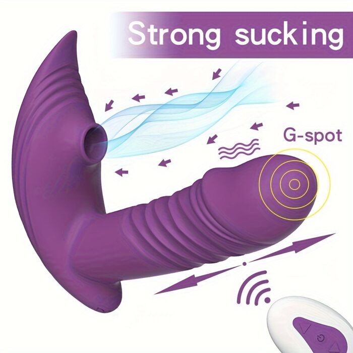 [9 Modes Sucking Vibrator] 9 Vibrating Sucker 9 Thrusting Dildo Modes Clitoral G Spot Vibrators - Sucking Stimulation Vibrator for Women - Adult Sex Toy for Woman Female Couples - 图片 6