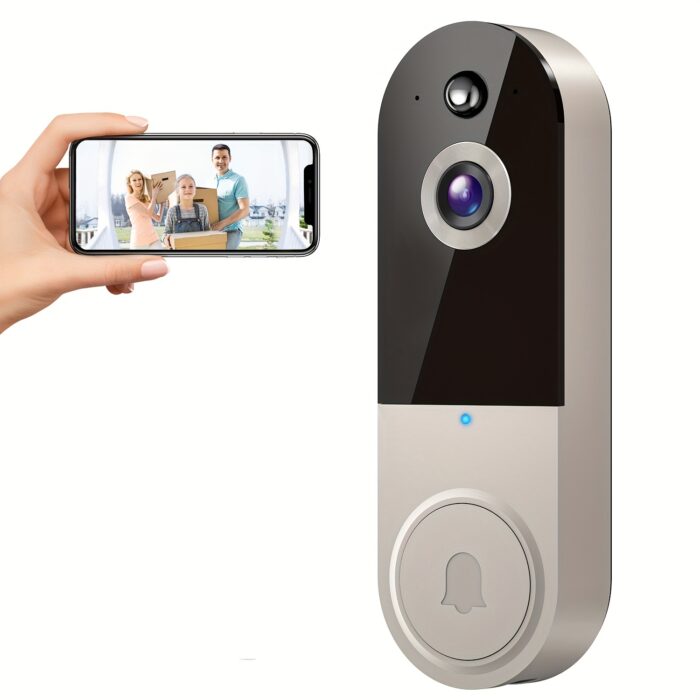 1080P HD Video Doorbell Camera with AI Human Detection, Two-Way Audio, Infrared Night Vision, Wireless Wi-Fi, Rechargeable Battery & Cloud Storage (AES-128 Encryption) for Indoor Security Monitoring, Visitor Identification, Easy Installation - 图片 5