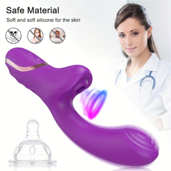 Rabbit Sucking Vibrator for Clitoral G Spot Stimulation, Adult Sex Toys for Women Couple, Vibrating Finger Massager with 10 Suction and 10 Vibration Modes - 图片 6