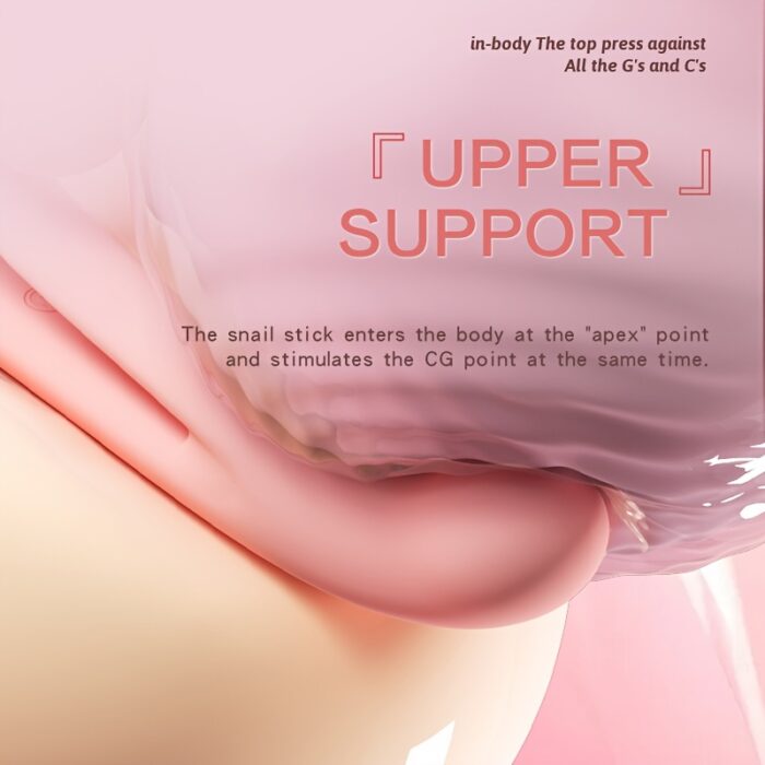 FemaleToys Snail Shape Design The Length Of The Body Can Be Adjusted At Will 10 Frequency Vibrations Internal And External Double-layer Vibration Impact Ergonomic Design G-spot Vibrator Liquid Silicone Material - 图片 3