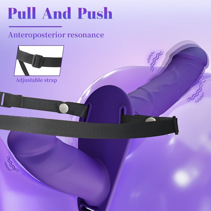 Dildo - 1pc Vibrating Strapless Strap-On Dildo Female Sex Toys, Realistic Wearable Panty Dildos Vibrator For Vagina Anal Stimulation With 10 Vibration - 图片 4