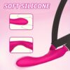 10 Vibrating Modes Wearable Head-Mounted 1pc Strap-On Face Chin Harness Vibrator Dildo - G-Spot Stimulation Adult Sex Toy For Women Couples - Image 4