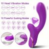 Rabbit Sucking Vibrator for Clitoral G Spot Stimulation, Adult Sex Toys for Women Couple, Vibrating Finger Massager with 10 Suction and 10 Vibration Modes - 图片 5