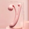 FemaleToys Snail Shape Design The Length Of The Body Can Be Adjusted At Will 10 Frequency Vibrations Internal And External Double-layer Vibration Impact Ergonomic Design G-spot Vibrator Liquid Silicone Material - 图片 2