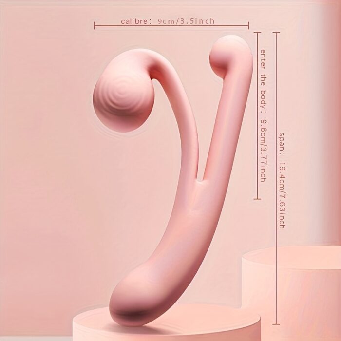 FemaleToys Snail Shape Design The Length Of The Body Can Be Adjusted At Will 10 Frequency Vibrations Internal And External Double-layer Vibration Impact Ergonomic Design G-spot Vibrator Liquid Silicone Material - 图片 2