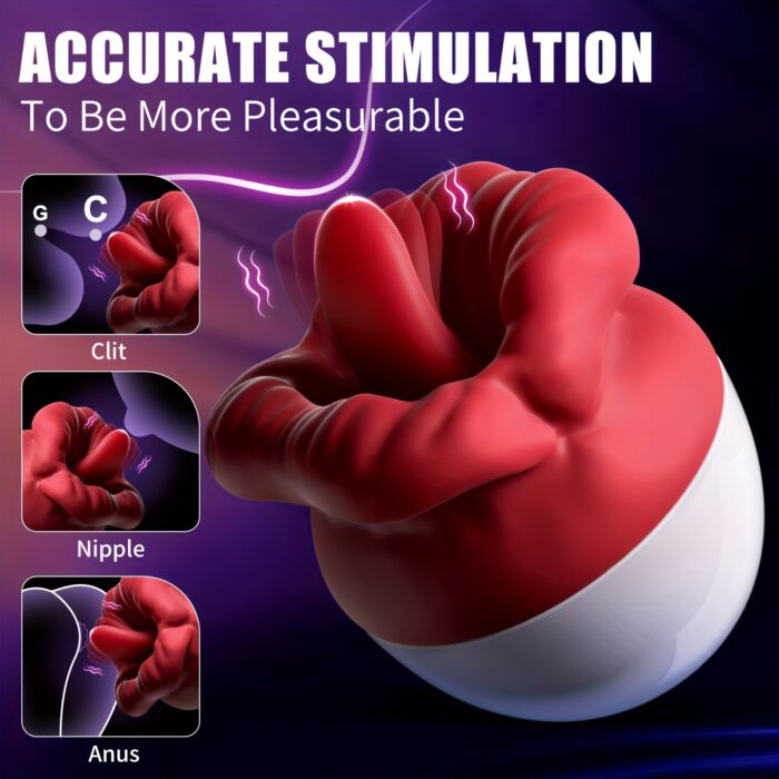 3-in-1 Sexy Rose Clitoral Vibrator - Multi-Functional Oral Sucking, Portable Pussy Licking Massage, Silent Clitoral Stimulation, and Licking Stress Relieving - Designed for Womens Pleasure and Satisfaction, Ideal for Solo Play or Couples Intimacy - 图片 3