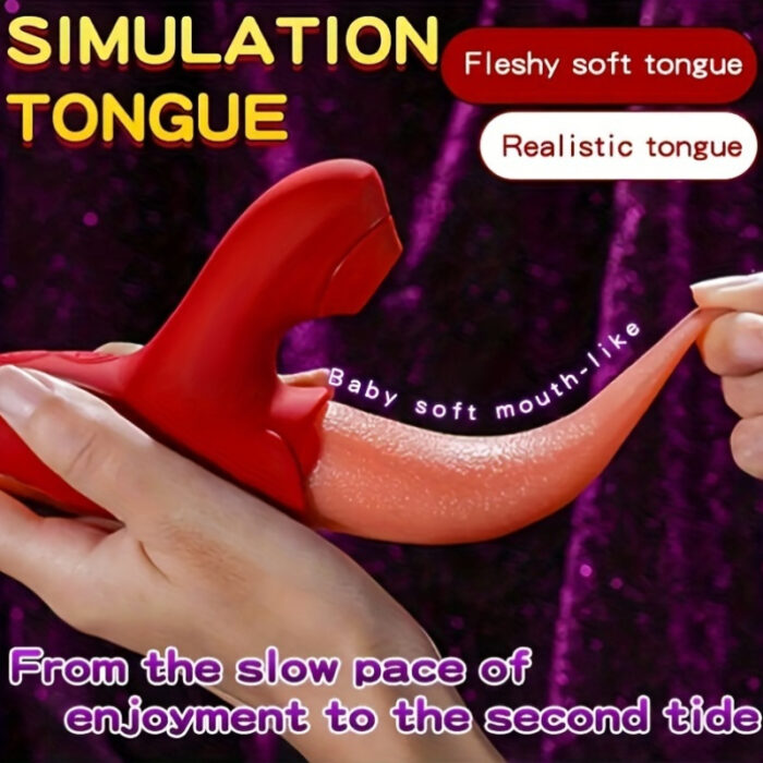 1pc 2 In 1 Lick Suck Vibrators For Women Licking Tongue Clitoris Stimulator G Spot Massager Vagina Sucking Female Pleasure Sex Toys.. - 图片 5