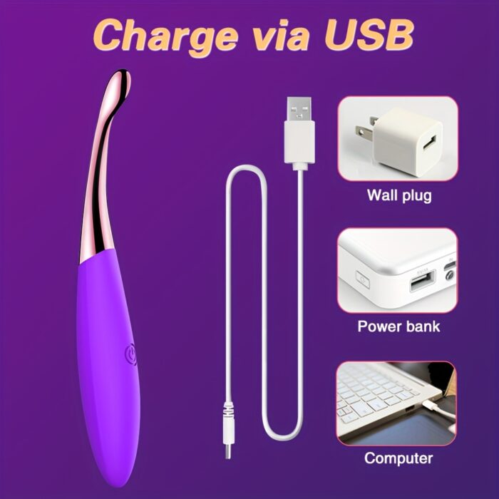 14 Frequency Female Masturbation Point Pen, Vibrator, Stimulator, Portable Handheld Female Vibrator, G-spot Breast Massage Masturbation Point Vibrator - 图片 5
