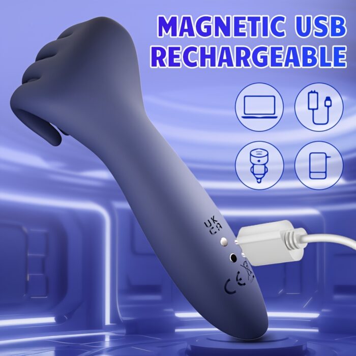 1pc Electric Male Masturbator Penis Trainer Vibrator Sex Toy, Soft Silicone Dildo Massager Sex Machine with 9 Vibration Modes, Realistic Finger Wrapping Vibrating Penis Stroker Adult Sex Toys for Men Couple - 图片 3