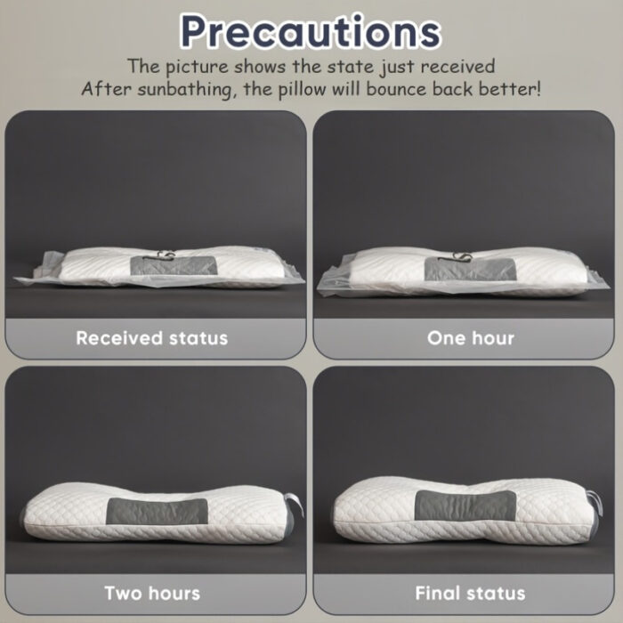 Buy 1 Get 1 Free, 2 Soft Woven Neck Massage Couple Pillows - Adjustable Ergonomic Orthotic Profile Support, High Quality Pillow Core, Detachable Pillowcase For Sleeping Comfort - 图片 3