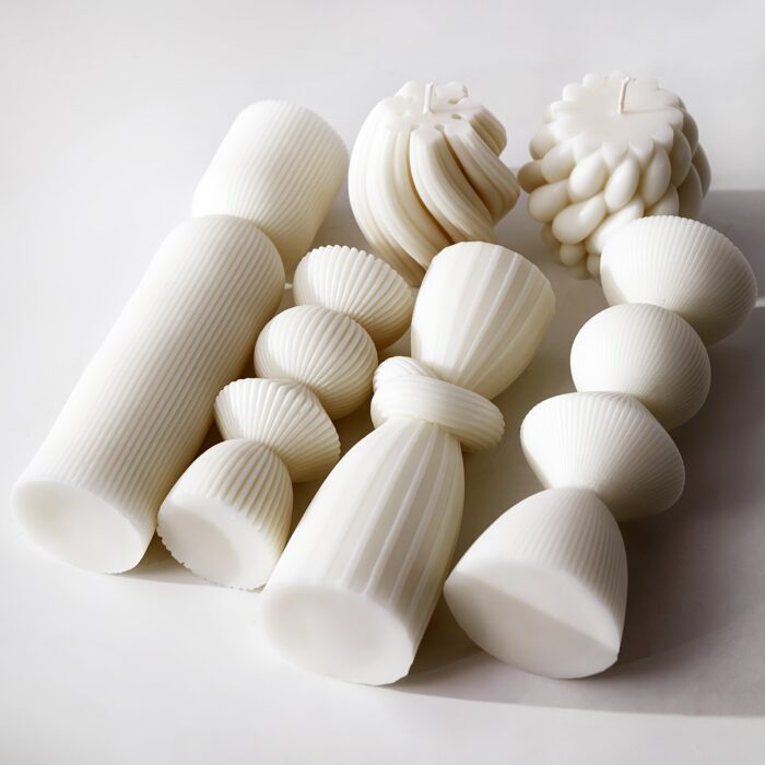 7-Pack Large Ribbed Pillar Candles - Soy Wax Handmade Home Decor Candles For Housewarming Gift, Shelf Decor, Wedding, Dining Table Centerpiece - 图片 12