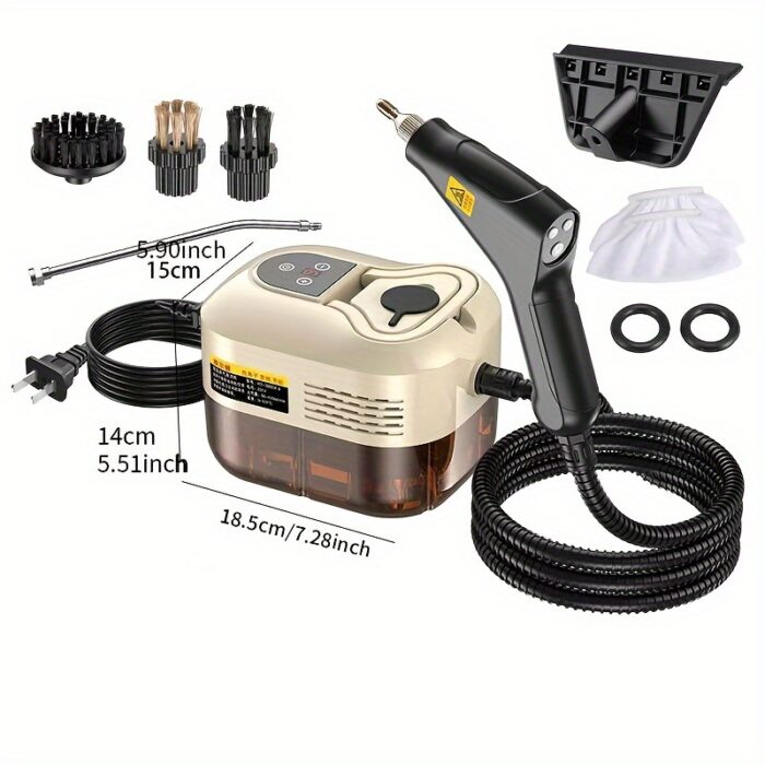 High Pressure Steam Cleaner - Handheld, 1500W, 110V, US Plug, Ideal for Kitchen Fume, Sofa, Small Air Conditioning, Washing Machine, with Multiple Nozzle Attachments, Steam Cleaner for Home Use|Modern Kitchen Cleaner|Durable Construction, Steam Cleaner for Home - 图片 9
