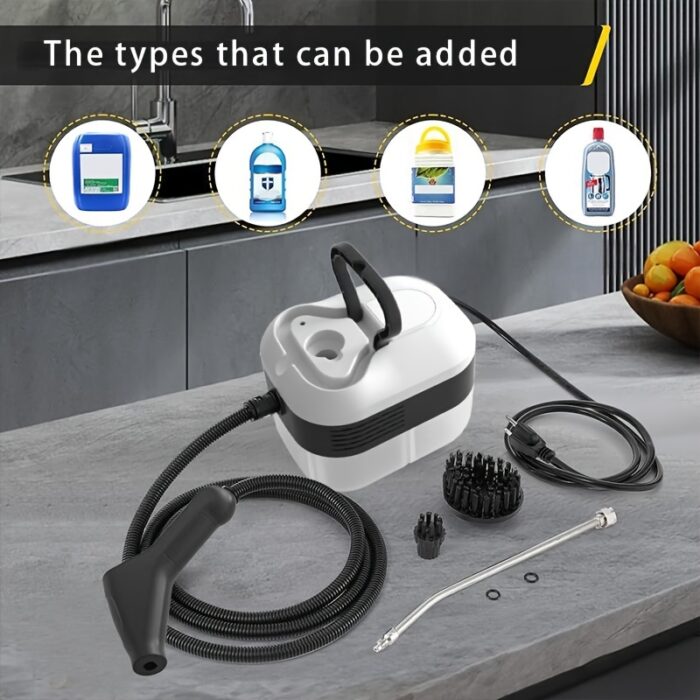 High Pressure Steam Cleaner - Handheld, 1500W, 110V, US Plug, Ideal for Kitchen Fume, Sofa, Small Air Conditioning, Washing Machine, with Multiple Nozzle Attachments, Steam Cleaner for Home Use|Modern Kitchen Cleaner|Durable Construction, Steam Cleaner for Home - 图片 6