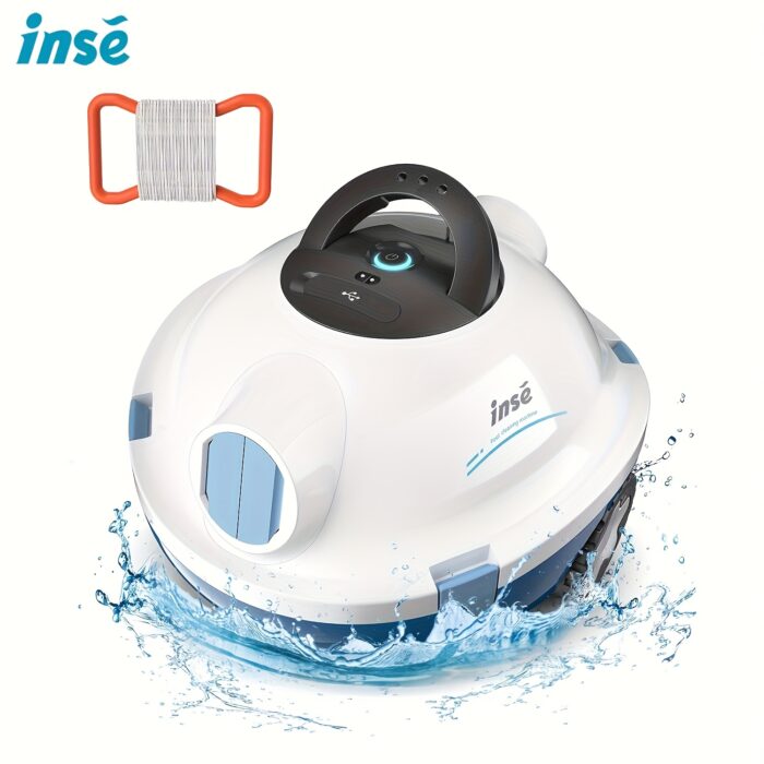 2025 New INSE Cordless Robotic Pool Cleaner, Automatic Vacuum, 90-Min Long Runtime, Self-Parking, Lightweight, Ideal for Flat Above/In-Ground Pool Up to 65 Feet/1100 Sq.Ft - 图片 4