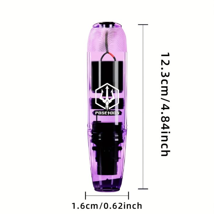 POSEIDON Tattoo Machine Kit Tattoo Gun Kit Complete Set With 20 Tattoo Needles 1500mAh Battery, Tattoo Machine Cordless Tattoo Machine Tattoo Supplies 11 Tattoo Inks Complete Cordless Machine For Beginners And Tattoo Artists, Perfect Gift - 图片 9