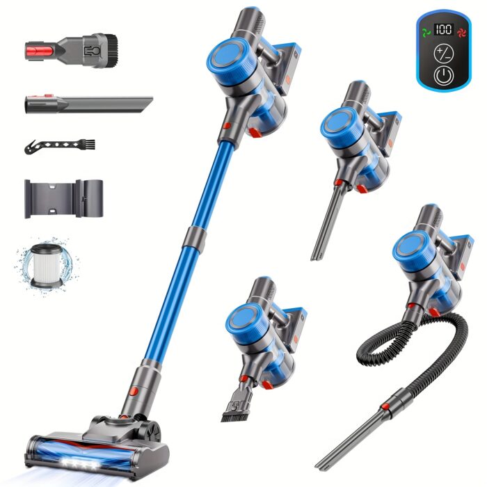 Cordless Vacuum Cleaner, 35-45kPa Powerful Stick Vacuum, Rechargeable Battery, Vacuum Cleaners for Home Anti-Tangled Lightweight Handheld for Hardwood Floor, Carpets, Pet Hair - 图片 9