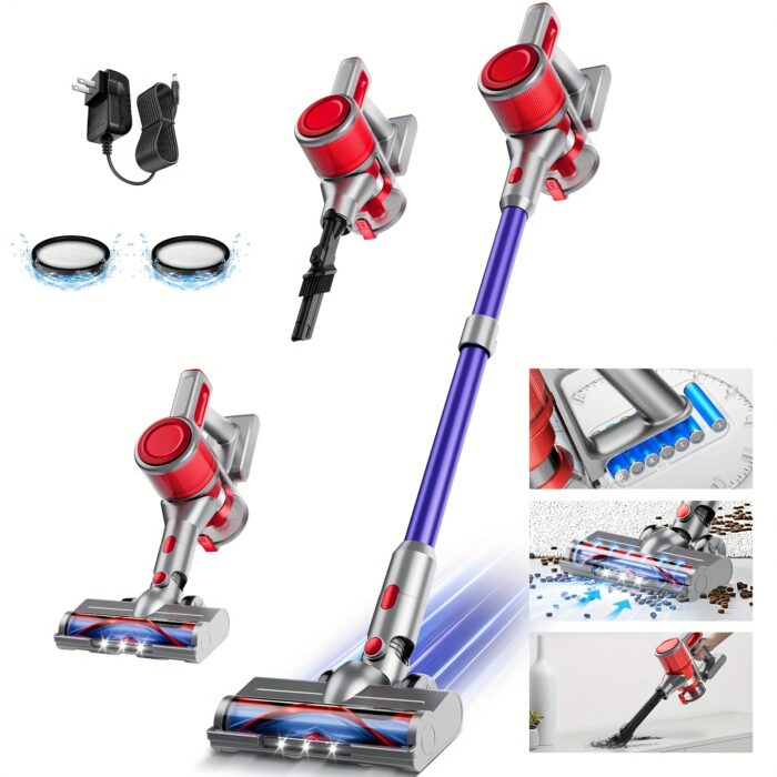 Cordless Vacuum Cleaner, 35-45kPa Powerful Stick Vacuum, Rechargeable Battery, Vacuum Cleaners for Home Anti-Tangled Lightweight Handheld for Hardwood Floor, Carpets, Pet Hair - 图片 5